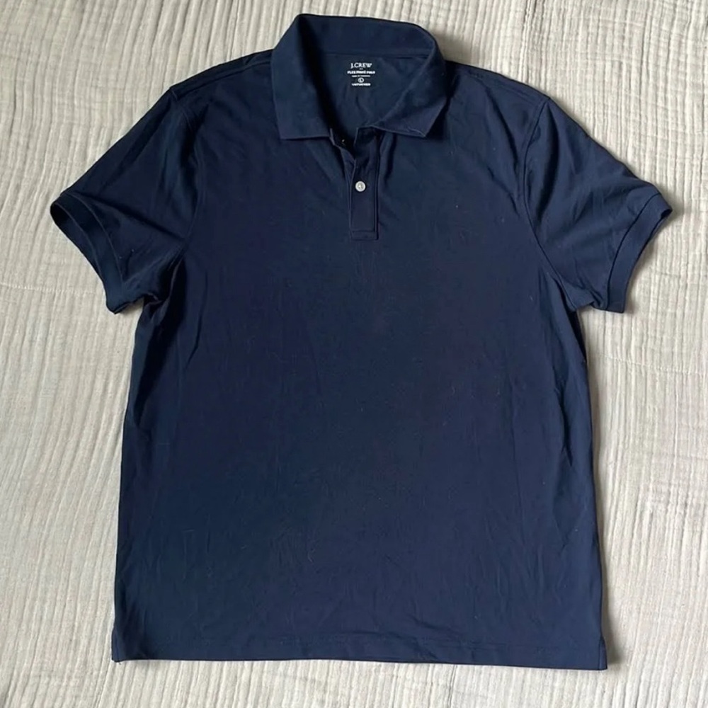 J.Crew Flex Pique Navy Blue Polo